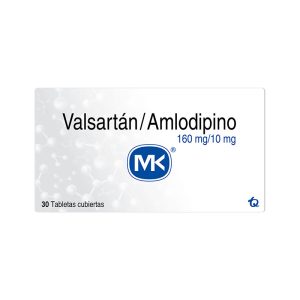 Valsartán Amlodipino 160/10 Mg 30 Tabletas