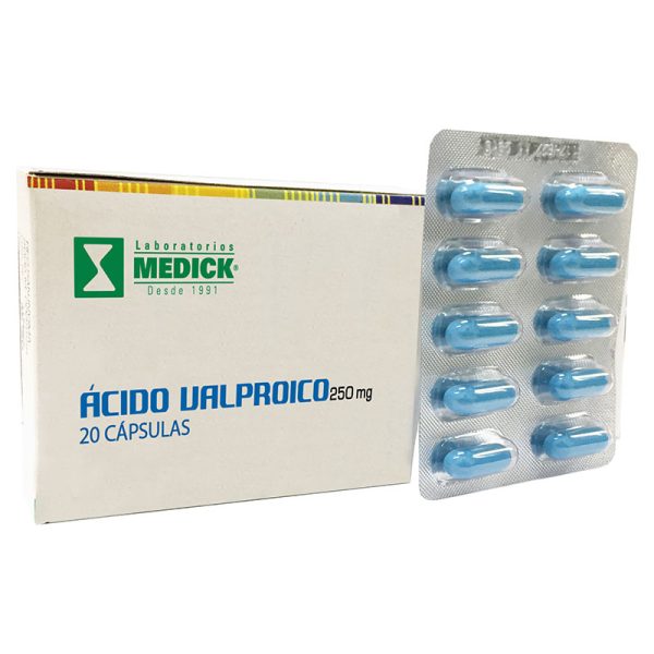 Ácido Valproico 250 Mg 20 Cápsulas