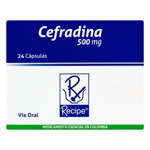 Cefradina 500 Mg 24 Cápsulas Rc