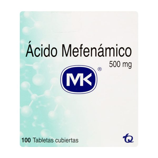 Ácido Mefenámico 500 Mg 100 Tabletas Mk