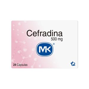 Cefradina 500 Mg 24 Cápsulas Mk